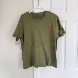 Polo Ralph Lauren Shirt Mens Green Short Sleeve Crew Neck Outdoors Vintage